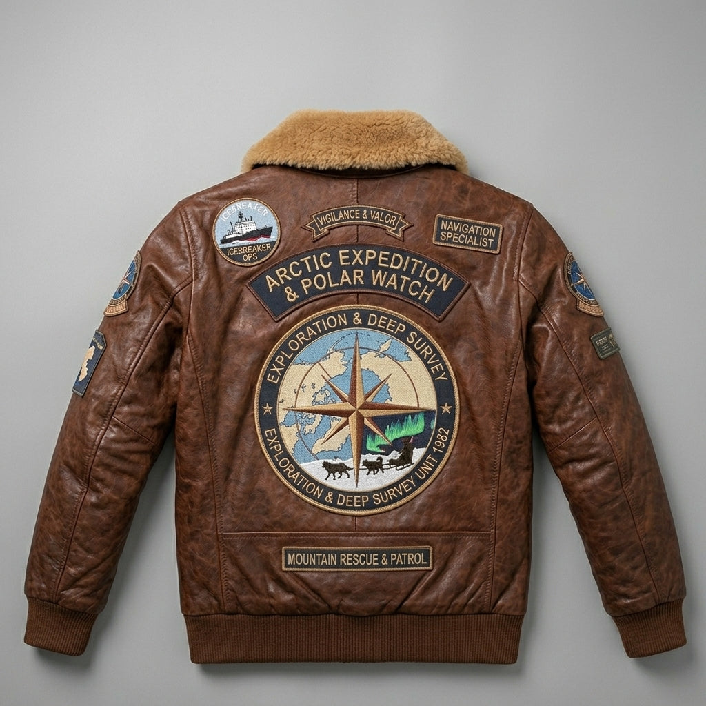 Men’s Aviator Leather Jacket – Classic Pilot Bomber Style
