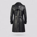 Men’s Premium Cowhide Leather Trench Coat