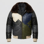 Women’s Leather Bomber Jacket – Classic Street Style Outerwear