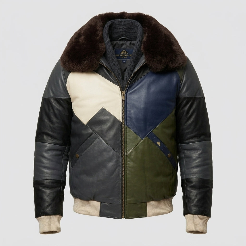 Women’s Leather Bomber Jacket – Classic Street Style Outerwear