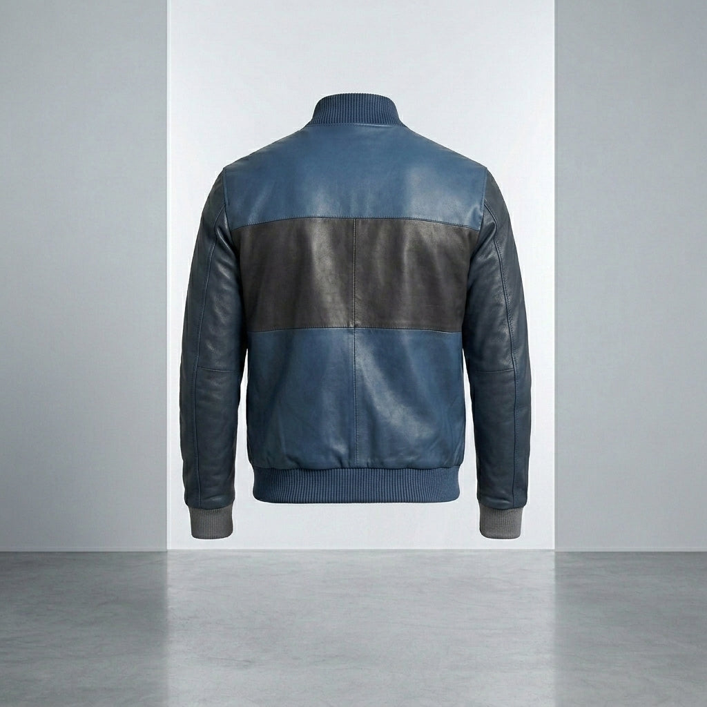 Men’s Leather Bomber Jacket – Classic Aviator Street Style Outerwear