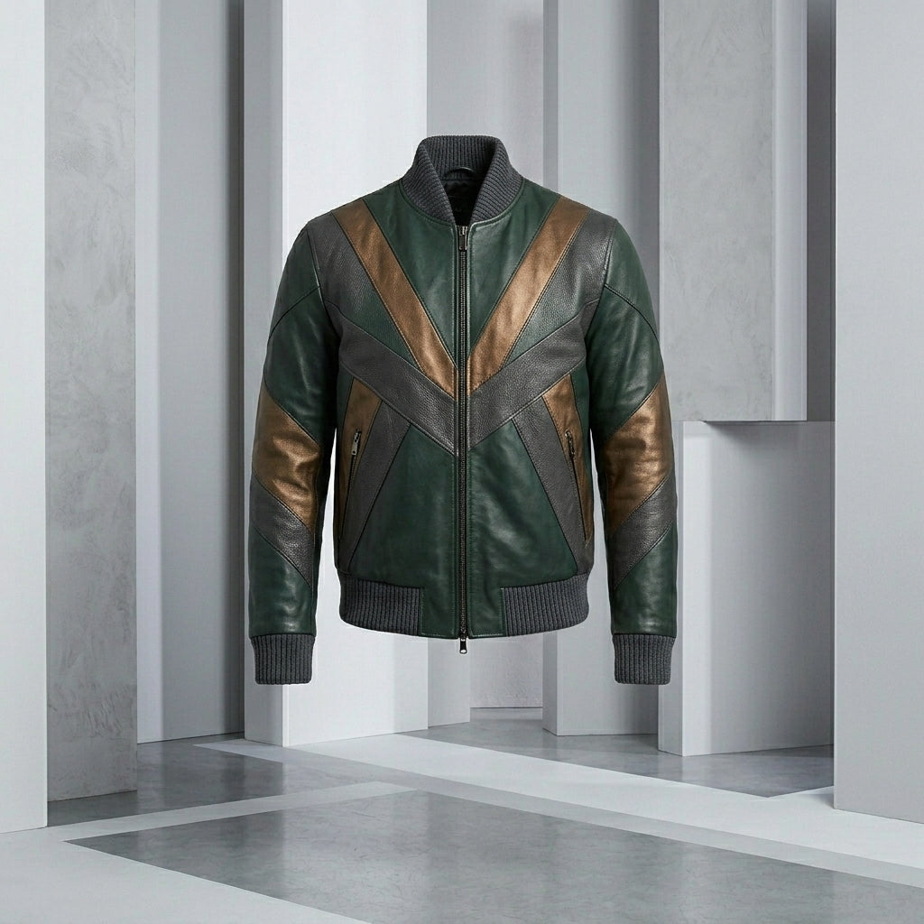 Men’s Genuine Leather Biker Jacket – Retro Vintage Motorcycle Style
