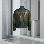 Men’s Genuine Leather Biker Jacket – Retro Vintage Motorcycle Style