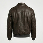 Men’s Pilot Leather Jacket – Classic Aviator Bomber Flight Style