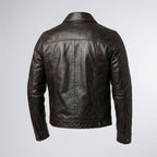 Men’s Black Hooded Leather Jacket