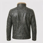 Men’s Air Force Aviator Leather Jacket with Fur Collar