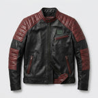 Men’s Black Leather Motorcycle Jacket – Classic Biker Moto Style