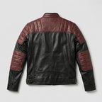 Men’s Black Leather Motorcycle Jacket – Classic Biker Moto Style