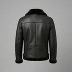 Men’s Black B3 Aviator Shearling Leather Jacket