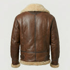 Men’s Shearling Fur Aviator Leather Jacket