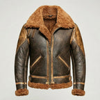 Men’s B3 Aviator Shearling Jacket – Classic Bomber Leather Flight Coat