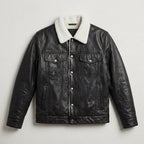 Men’s B3 Aviator Shearling Leather Trucker Jacket – Vintage Flight Style