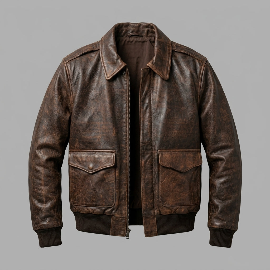 Men’s Aviator Brown WWII Flying Bomber Jacket