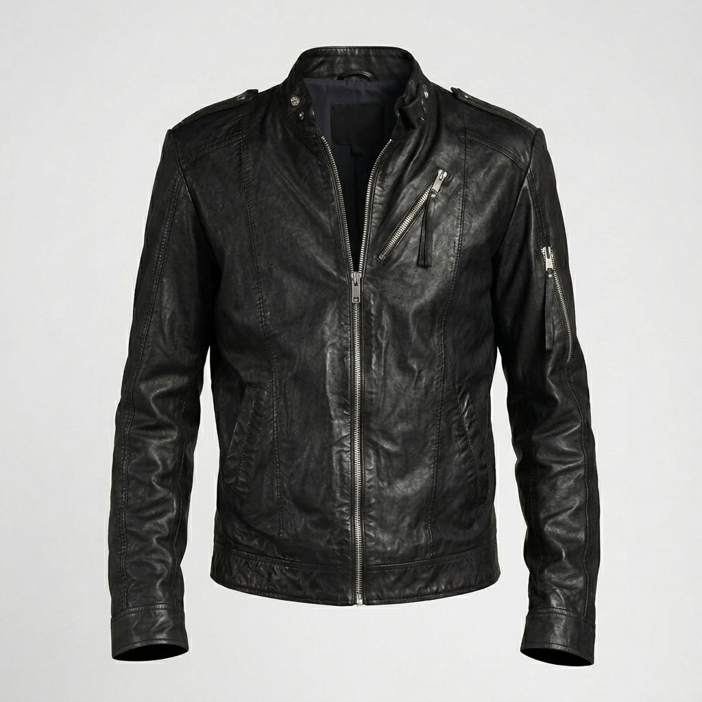 Men’s Classic Black Leather Jacket