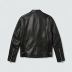 Men’s Black Retro Moto Leather Riding Jacket