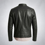 Men’s Classic Casual Black Leather Jacket