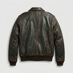 Men’s Brown Aviator Pilot Leather Bomber Jacket