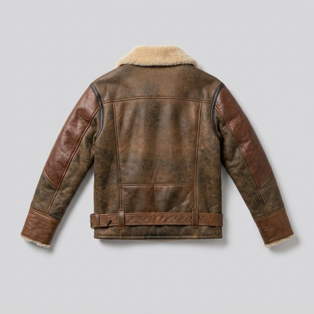Men’s RAF B3 Aviator Leather Bomber Flying Jacket