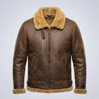 Men’s Brown B3 Sheepskin Flying Aviator Jacket