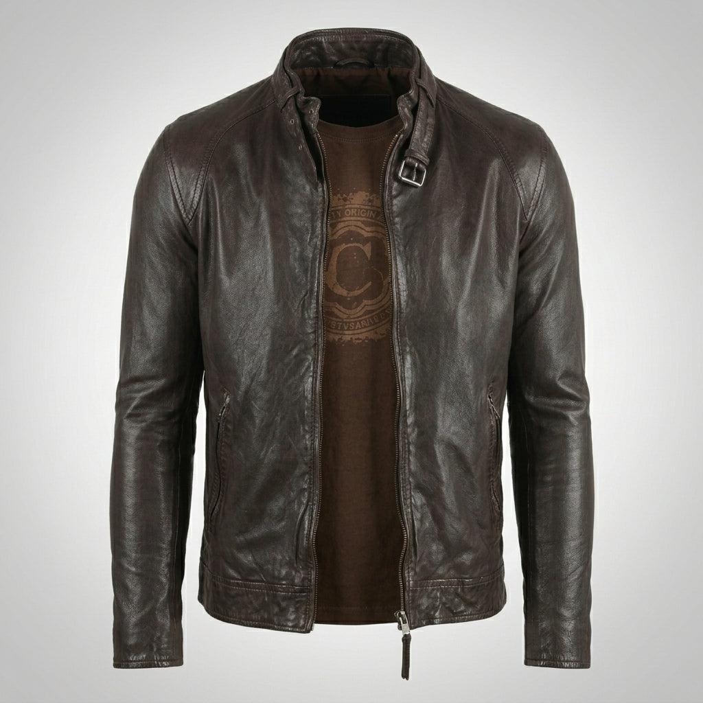 Men’s Brown Heritage Motorcycle Jacket