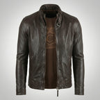 Men’s Brown Heritage Motorcycle Jacket