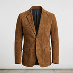 Men’s Camel Brown Suede Leather Blazer jacket
