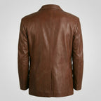 Men’s Classic Brown Leather Blazer jacket