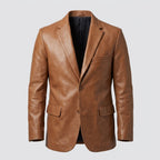Men’s Designer Brown Lambskin Leather Blazer