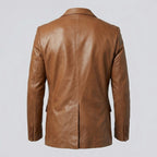 Men’s Designer Brown Lambskin Leather Blazer
