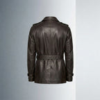 Men’s Leather Trench Coat – Classic Longline Premium Style