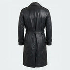 Men’s Genuine Black Leather Sport Coat – Slim Fit Smart Casual Blazer Style