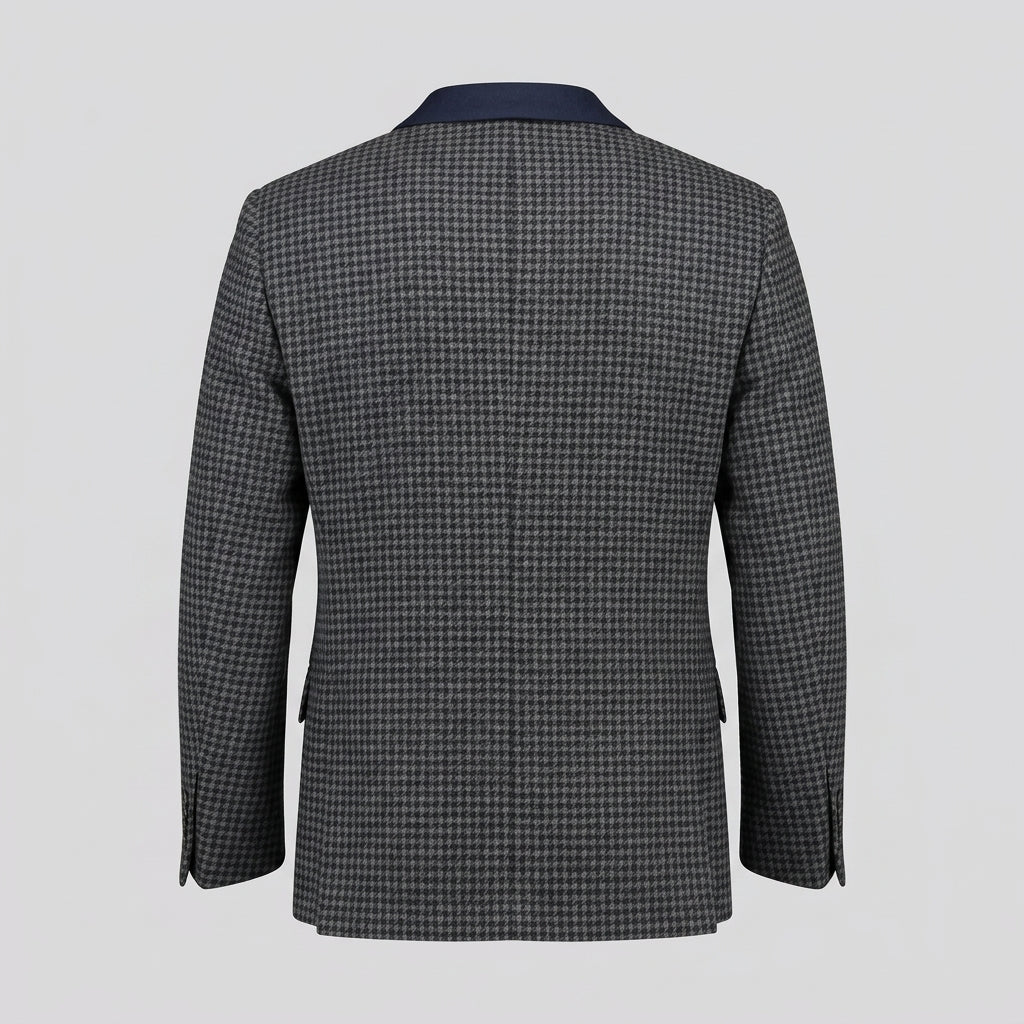 Men’s Blue Leather Coat – Hit Style Slim Fit Longline Jacket