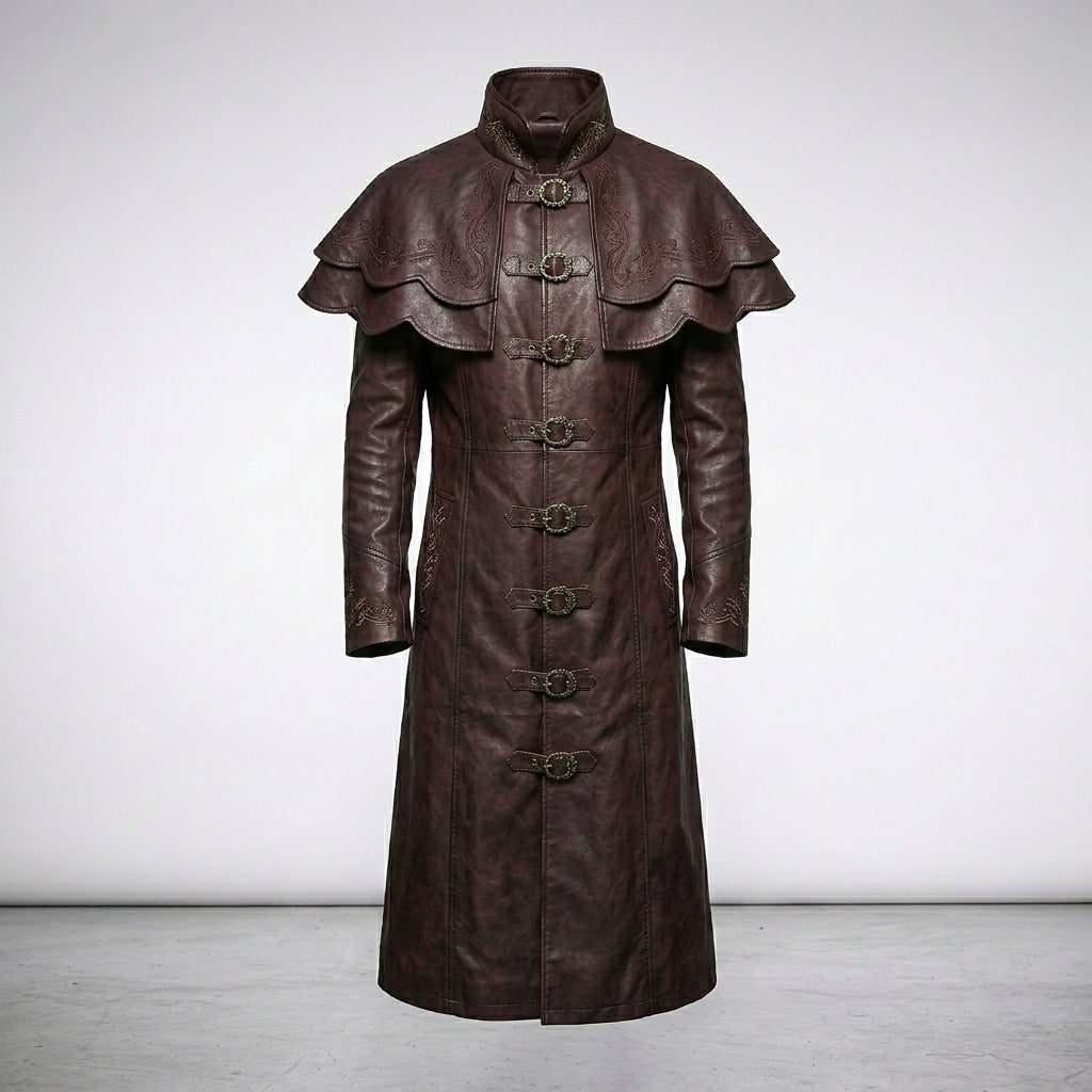 Men’s Punk Rave Lannister Coat – Gothic Steampunk Long Trench Style