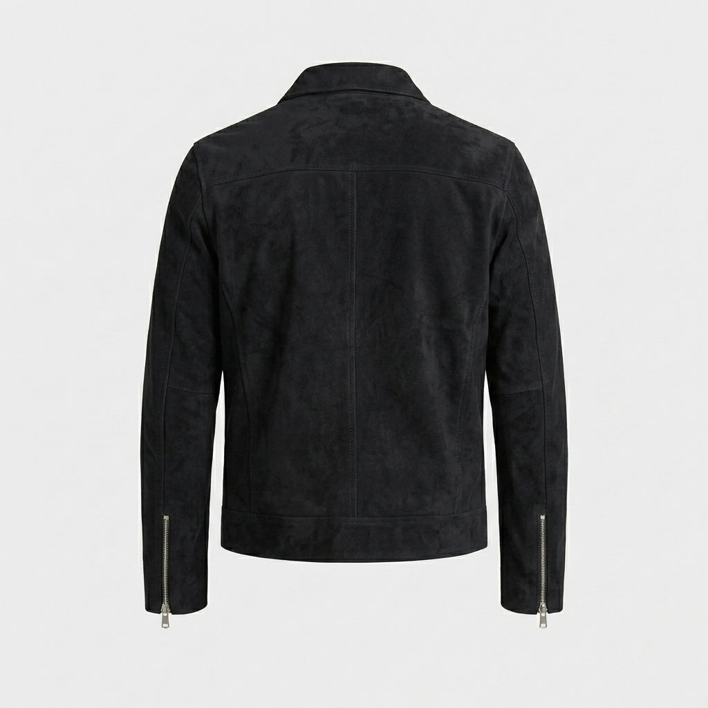 Men’s Brown Suede Trucker Jacket