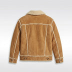 Men’s Brown Shearling Trucker Jacket