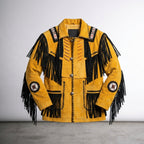 Men’s Traditional Western Leather Jacket – Vintage Frontier Style