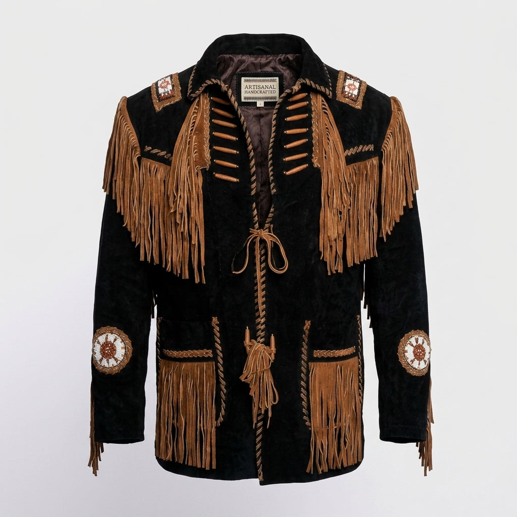 Men’s Authentic Western Leather Jacket – Classic Cowboy Rancher Style