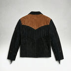 Men’s Western Cowboy Suede Leather Jacket – Classic Rancher Style