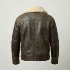 Men’s Premium Sheepskin Military Jacket – Classic Winter Flight Style