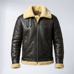 Buy Men's Dark Brown B3 Military Shearling Bomber Jacket