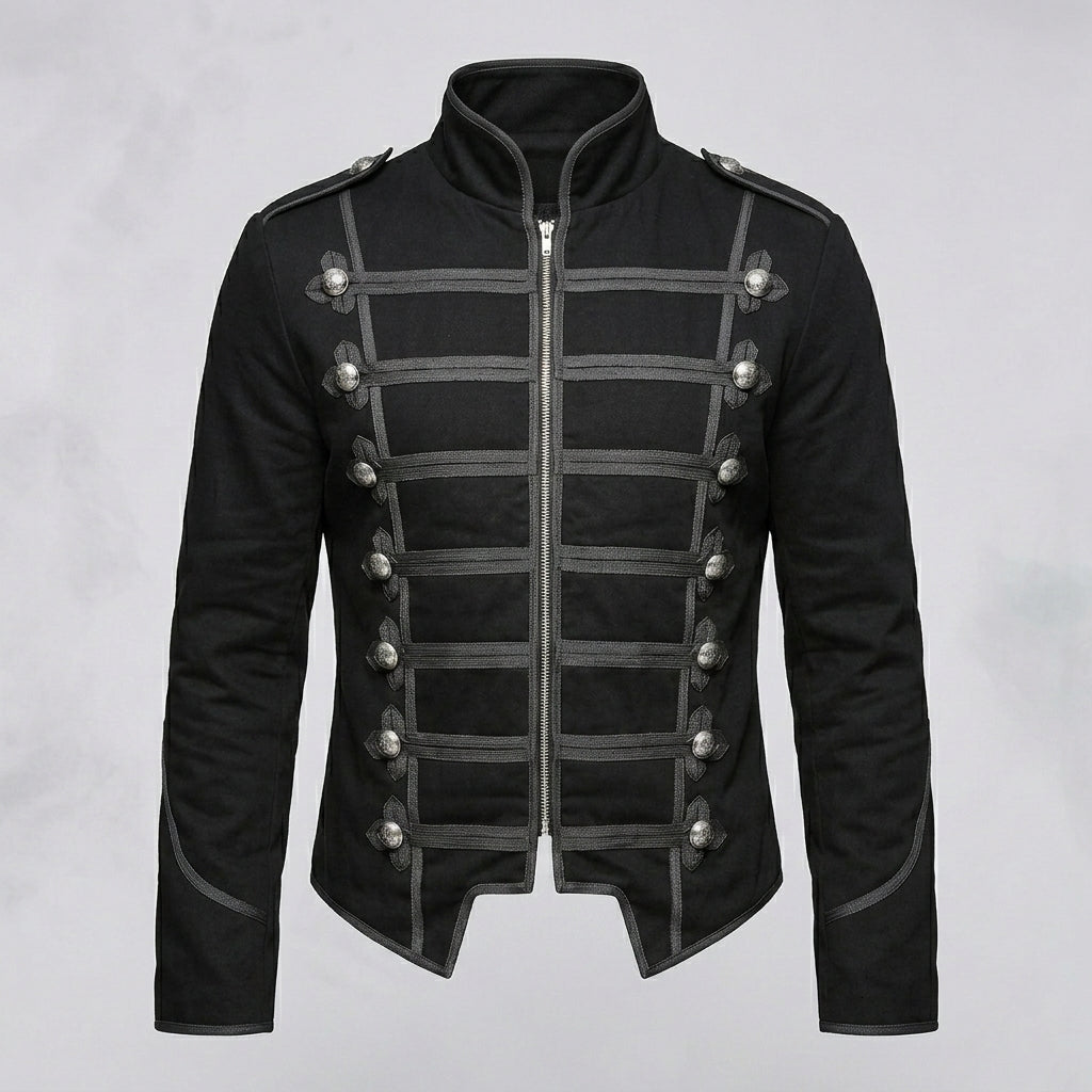 Men’s MarchGuard Military Marching Band Jacket – Classic Parade Uniform Style