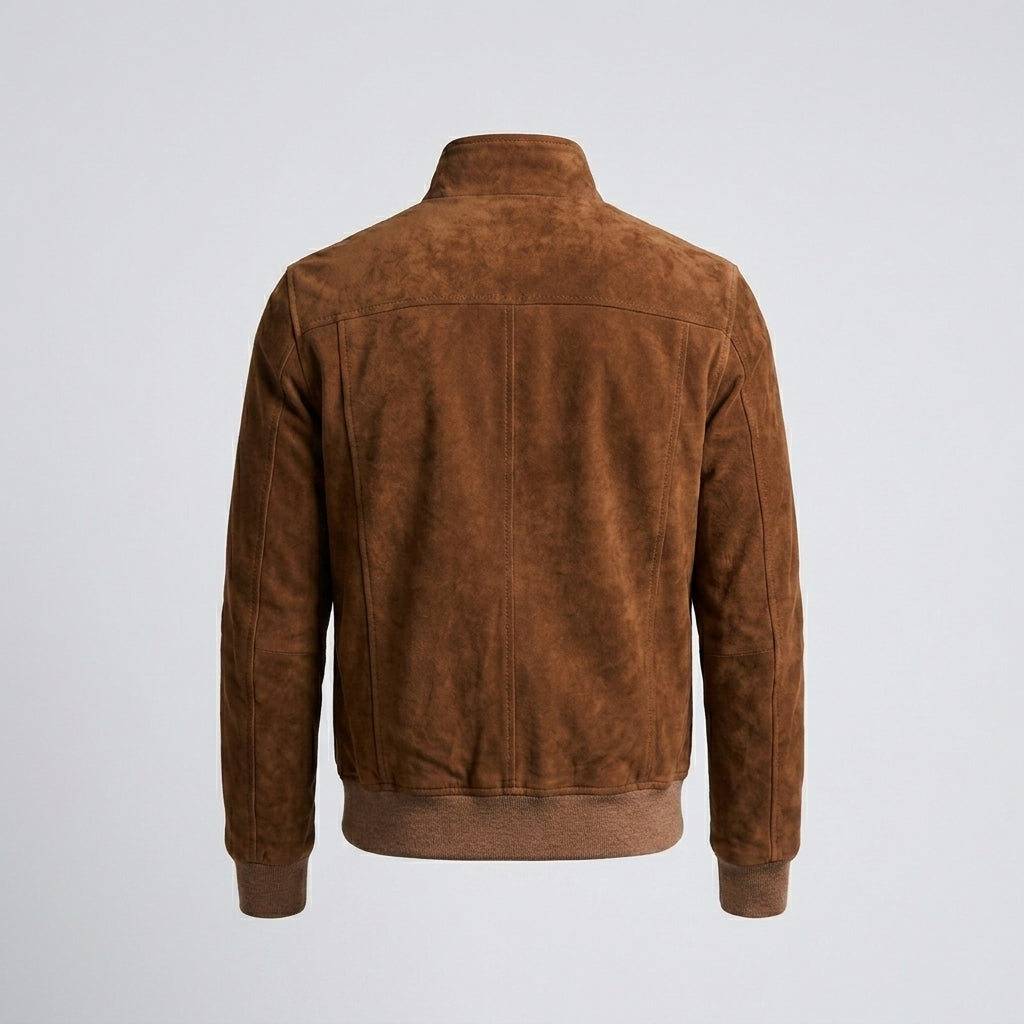 Men’s A-1 Suede Leather Flight Bomber Jacket