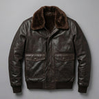 Men’s A2 Air Force Aviator Leather Flight Bomber Jacket