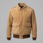 Men’s A-2 Pilot Suede Flight Bomber Jacket