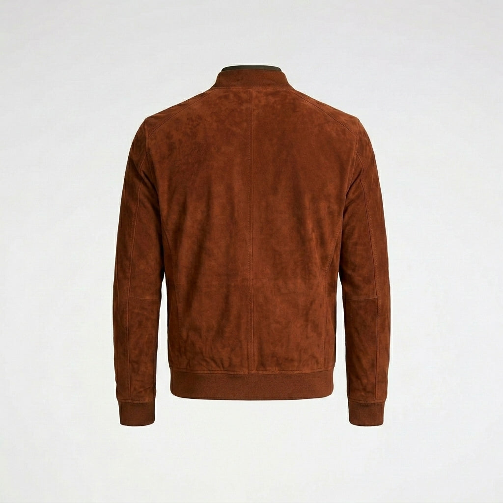 Men's Brown Suede Trucker Jacket – Classic Western Leather Jacket