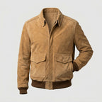 A-2 Flight Gentleman Pilot Suede Bomber Jacket – Vintage Aviator Style