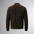 Men’s BlackShadow Suede Bomber Jacket – Premium Black Casual Style