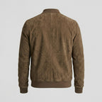 Men’s Classic Vintage Brown Suede Biker Jacket – Retro Moto Style