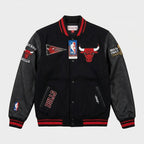 Chicago Bulls Men’s Varsity Wool Leather Jacket – Premium Letterman Style