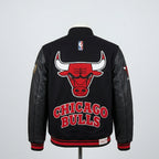 Chicago Bulls Men’s Varsity Wool Leather Jacket – Premium Letterman Style